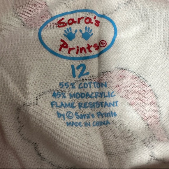 Sara’s prints Santa’s face print girls pajamas dress size 12 - Picture 5 of 7